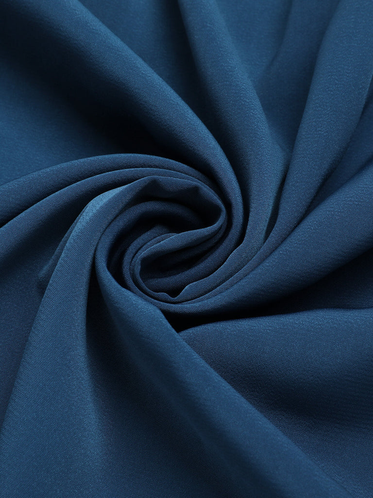 Abito senza maniche con revers blu navy anni '60