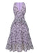 [Prevendita] Abito farfalla con scollo a V senza maniche viola anni '30