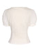 Camicetta in pizzo con maniche a sbuffo beige anni '50