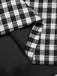 Abito a tubino plaid a quadretti in acetato nero anni '60