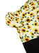 Tuta lunga girasole con scollo obliquo giallo anni '30