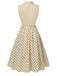 [Prevendita] Abito in cotone a pois con revers beige anni '40