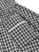 Abito cintura e pizzo a quadri Gingham nero anni '50