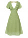 [Prevendita] Abito a pois senza schienale verde anni '40