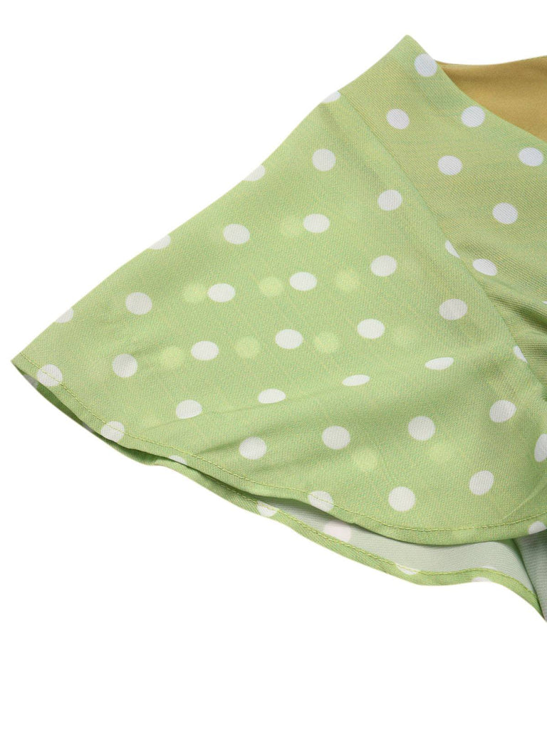 [Prevendita] Abito a pois senza schienale verde anni '40