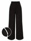 Pantaloni a gamba dritta finiture a contrasto nero anni '50