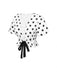 Top a pois con scollo a V profondo bianco anni '50