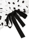 2PCS Top a pois e pantaloni a gamba dritta anni '50