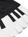 Abito scollo a barca e tasti di pianoforte nero anni '60
