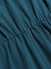 Tuta corta in cotone e maniche a balze scollo a V blu anni '50
