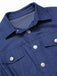 Tuta corta in cotone tinta unita in denim blu anni '70