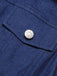 Tuta corta in cotone tinta unita in denim blu anni '70