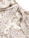 Tuta lunga bandeau beige anni '70 bohémien con floreale e fiocco