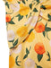 Abito arricciato fiori di ortensia giallo anni '50
