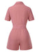 2PCS Top con lacci e pantaloncini a vita alta anni '40