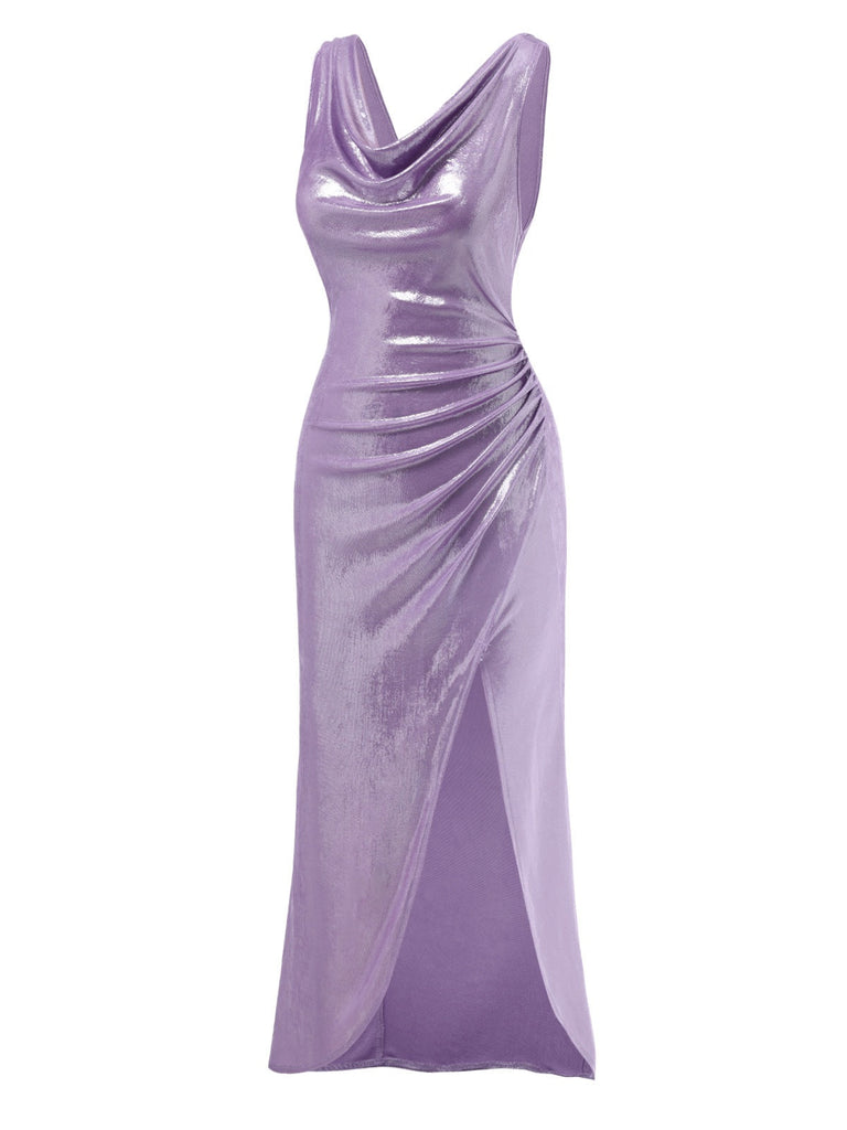 [Prevendita] Abito perlato con spacco alto lavanda anni '60