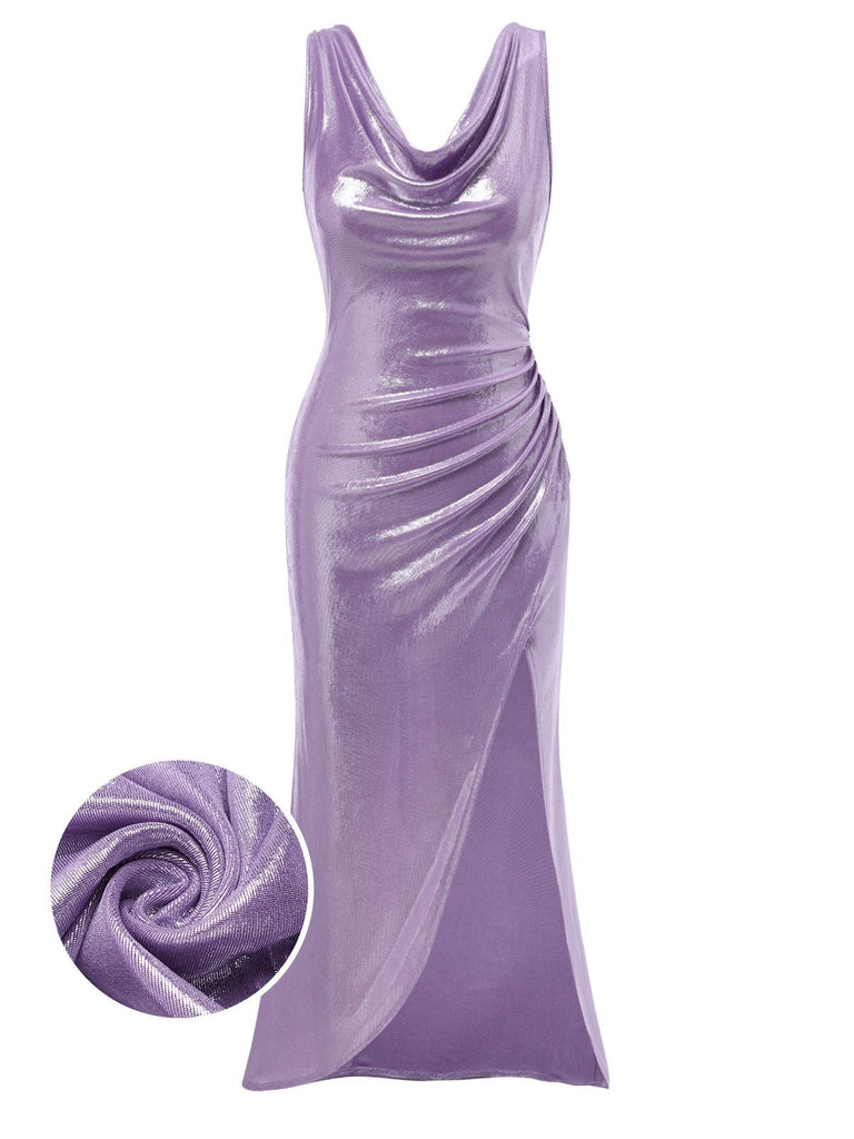 [Prevendita] Abito perlato con spacco alto lavanda anni '60