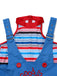 2PCS Top a righe di Chucky e abito spalline Halloween anni '60
