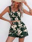 2PCS Canotta e pantaloncini con floreale arricciature anni '60