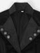 Cappotto gotico in pizzo con maniche a campana nero anni '50