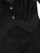 Cappotto gotico in pizzo con maniche a campana nero anni '50
