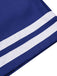 Tuta corta in cotone a righe nautiche cravatta blu anni '50