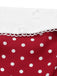 Abito plissettato con pois in pizzo rosso anni '60