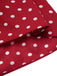 Abito plissettato con pois in pizzo rosso anni '60
