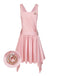 [Prevendita] Abito in raso con fiocco sulla schiena rosa anni '20