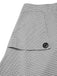 Gonna plaid con tasche e bottoni grigio anni '50