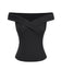Top a spalle scoperte nero anni '50