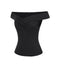 Top a spalle scoperte nero anni '50