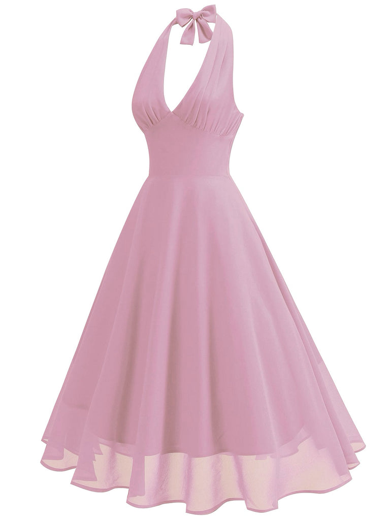 Abito a rete con scollo a V e schiena scoperta anni '50