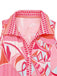 Tuta lunga boho con cintura e revers rosa anni '30