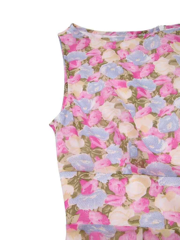 [Prevendita] Abito aderente floreale rosa anni '60
