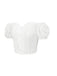 2PCS Top bianco spalle scoperte e gonna floreale anni '50