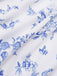 2PCS Top bianco spalle scoperte e gonna floreale anni '50