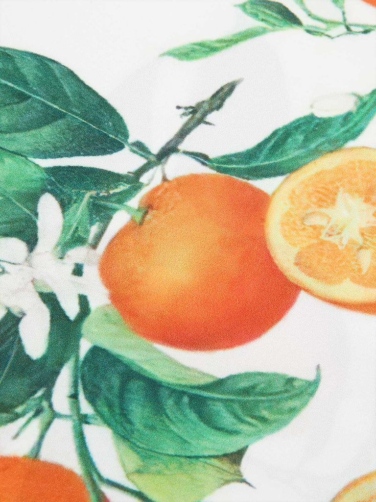 Abito con fiocco in vita arancione anni '50