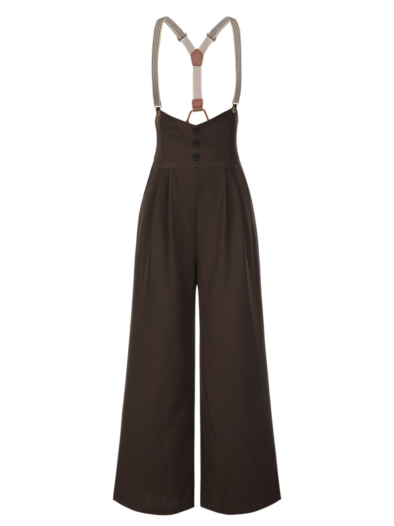 [Prevendita] 2PCS Camicetta in cotone e pantaloni con bretelle anni '30