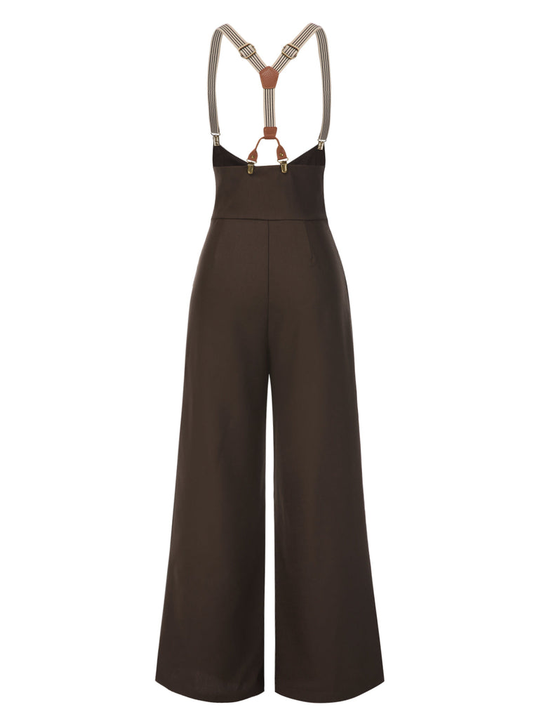 [Prevendita] Pantaloni con bretelle e bottoni blu scuro anni '50