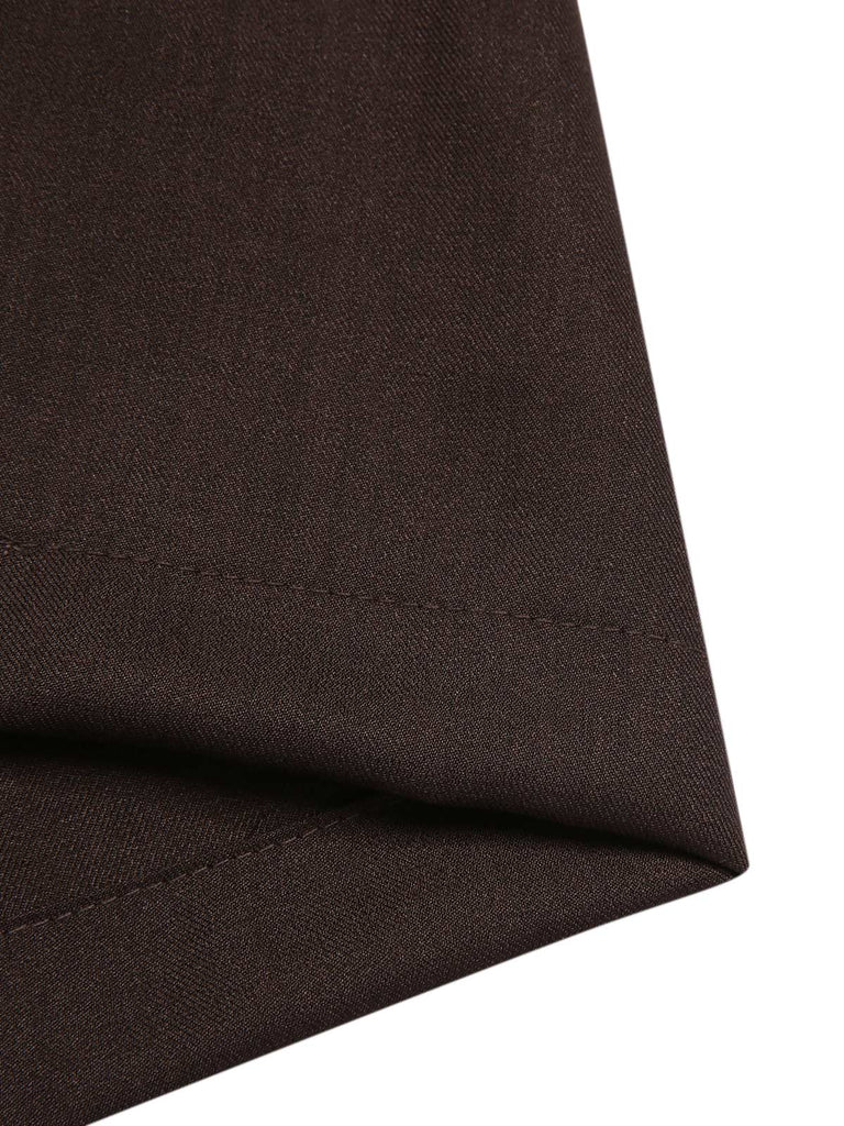 Pantaloni con bretelle e bottoni nero anni '50