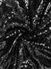 Abito con spalline sottili e paillettes annodate nero anni '30