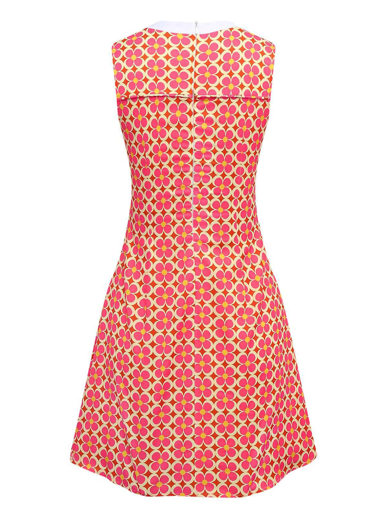 [Prevendita] Abito con stampa floreale hippie arancione anni '60