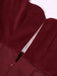 2PCS Abito e grembiule in velluto floreale etnico bordeaux anni '50