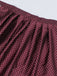 2PCS Abito e grembiule in velluto floreale etnico bordeaux anni '50