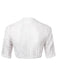 Top corto in pizzo floreale con scollo a V bianco anni '50
