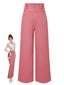 [Prevendita] Pantaloni rosa in cotone con bottoni a rose anni '50