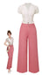[Prevendita] 2PCS Camicetta tulipano e pantaloni cotone anni '50
