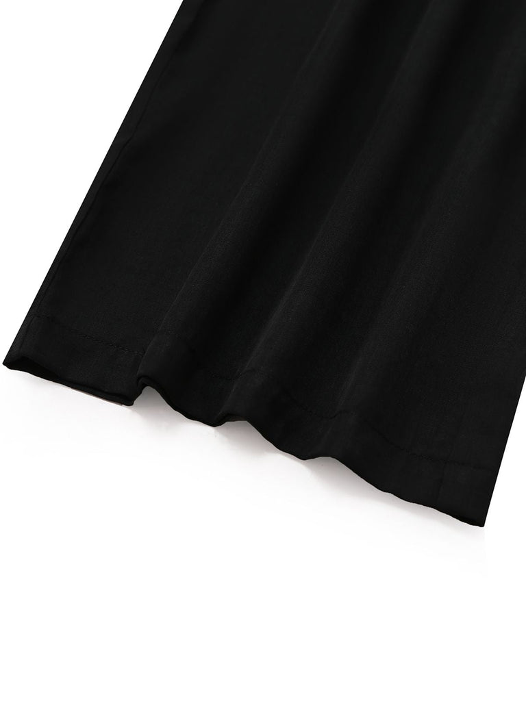 [Prevendita] Tuta lunga in rete plissettata patchwork nero anni '30