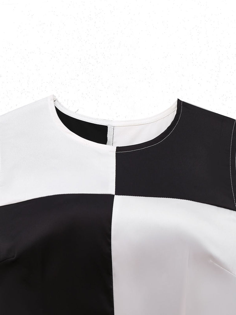 [Prevendita] Abito color block bianco e nero anni '60